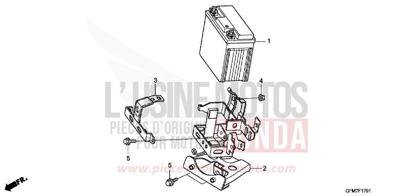 BATTERY (NHX110WHA) for NHX 110 BLACK (NH1) from 2010